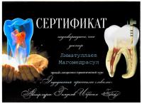 Сертификат врача Лиматуллаев Р.Б.