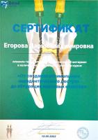 Сертификат врача Егорова Д.В.
