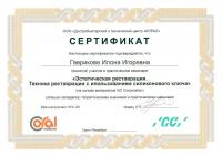 Сертификат врача Клейн И.И.