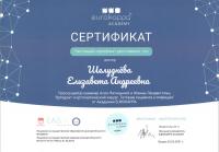 Сертификат врача Шелуднева Е.А.