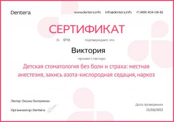 Сертификат врача Холодова В.С.