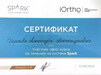 Сертификат врача Бораева А.А.